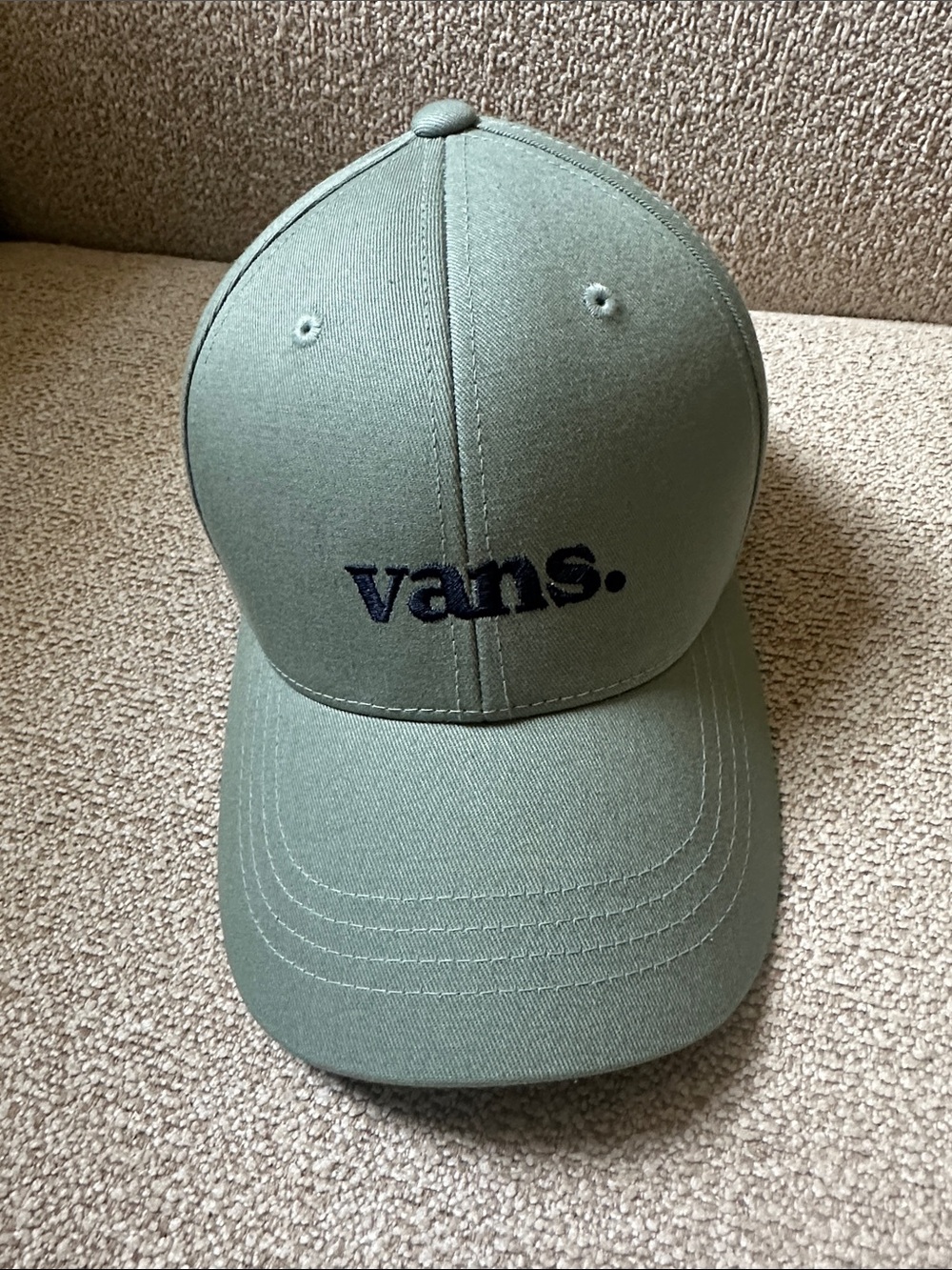 Vans Olive Green Hat with Black Embroidered Logo